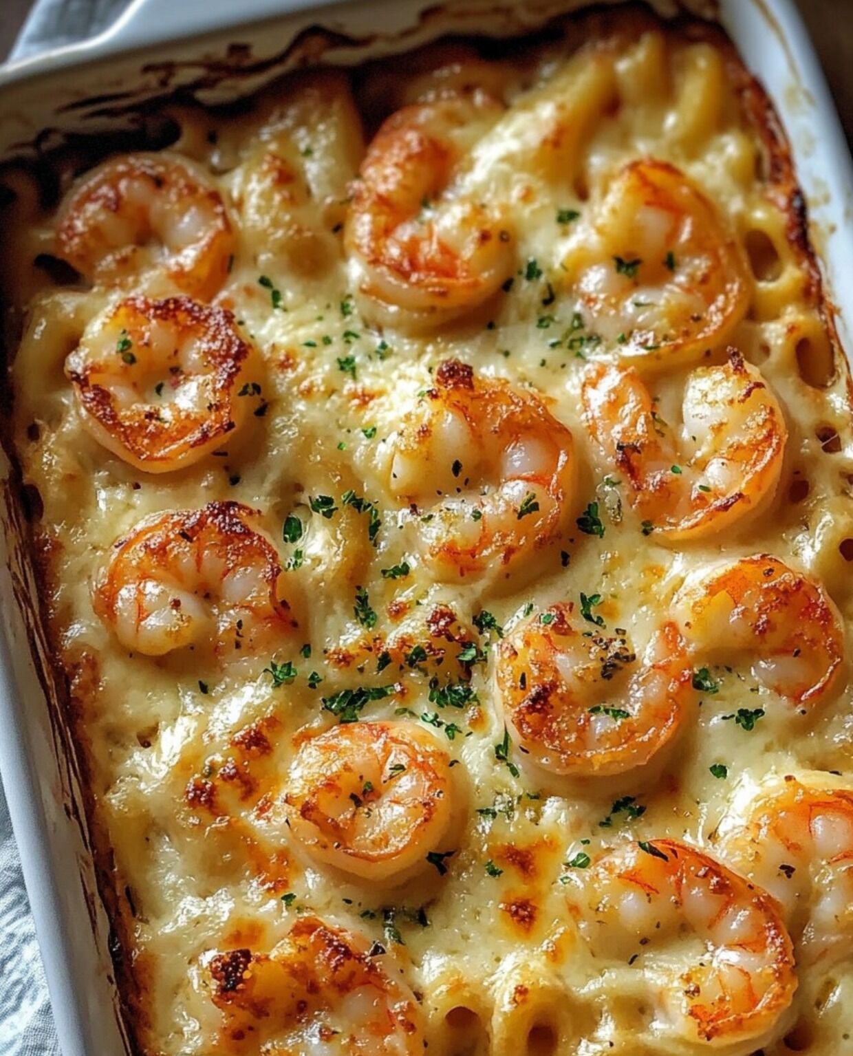 Gratin de crevettes et de langoustines