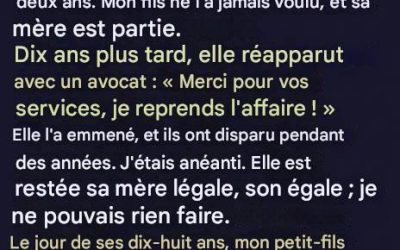 Elle m’a enlevé mon petit-fils alors que je l’élevais – des années plus tard, il est revenu transformé.