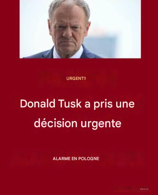 Le Premier ministre Tusk déconnecté ! Alerte en Pologne