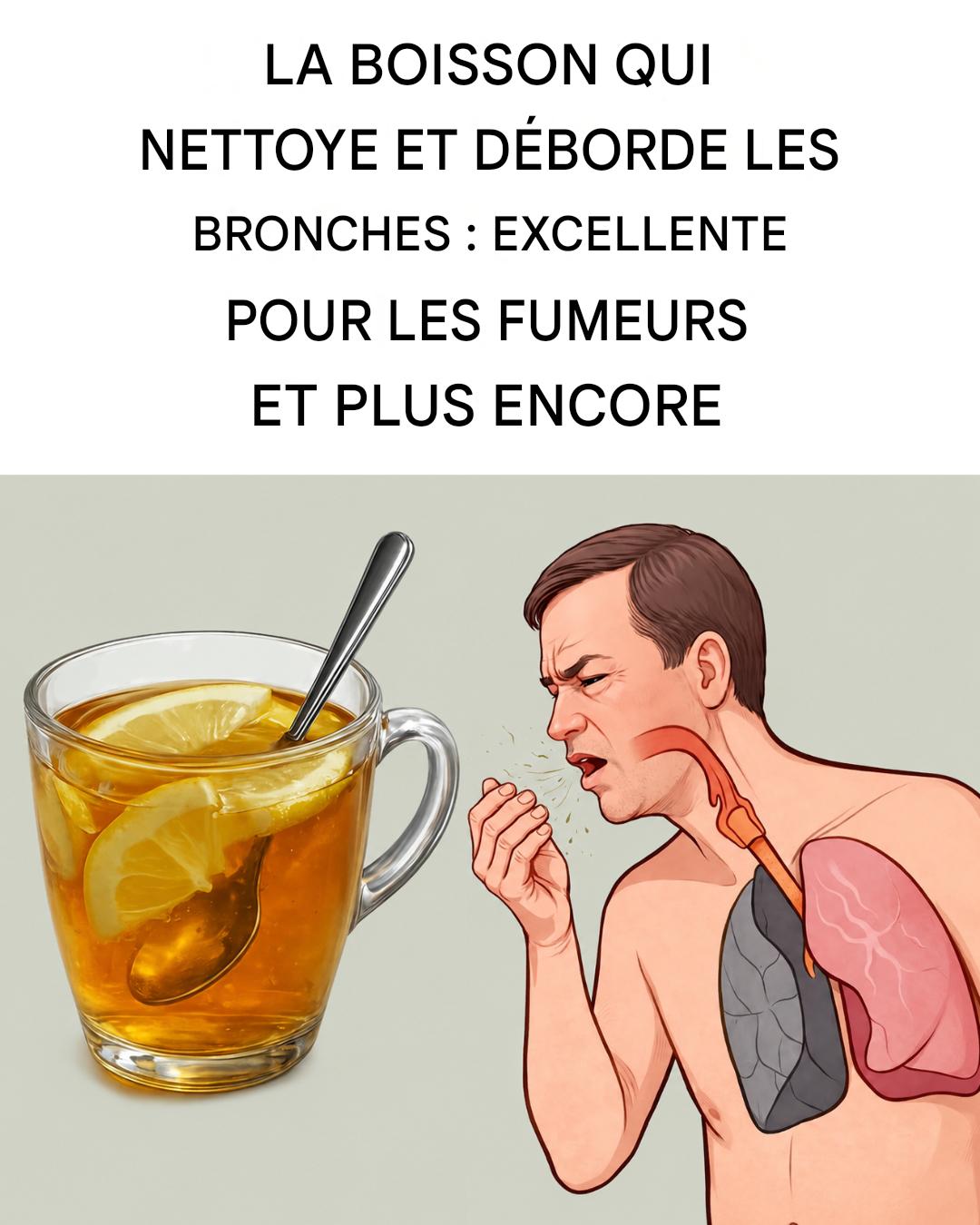 La boisson qui dégage les bronches et élimine la toux en un rien de temps