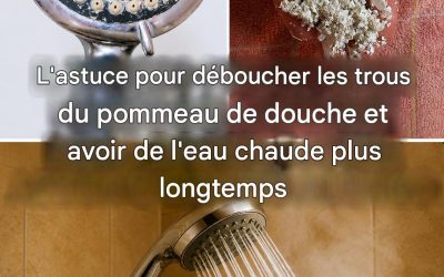 Comment déboucher les trous du pommeau de douche et augmenter la pression de l’eau