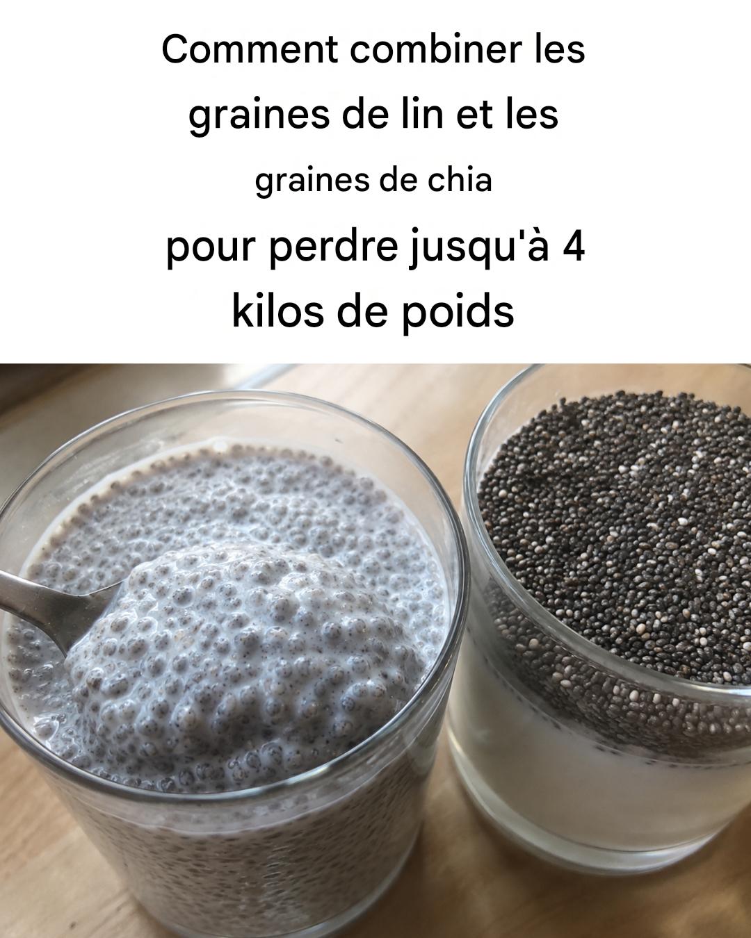 Graines de chia et de lin : combinez-les pour perdre jusqu’à 4 kilos.