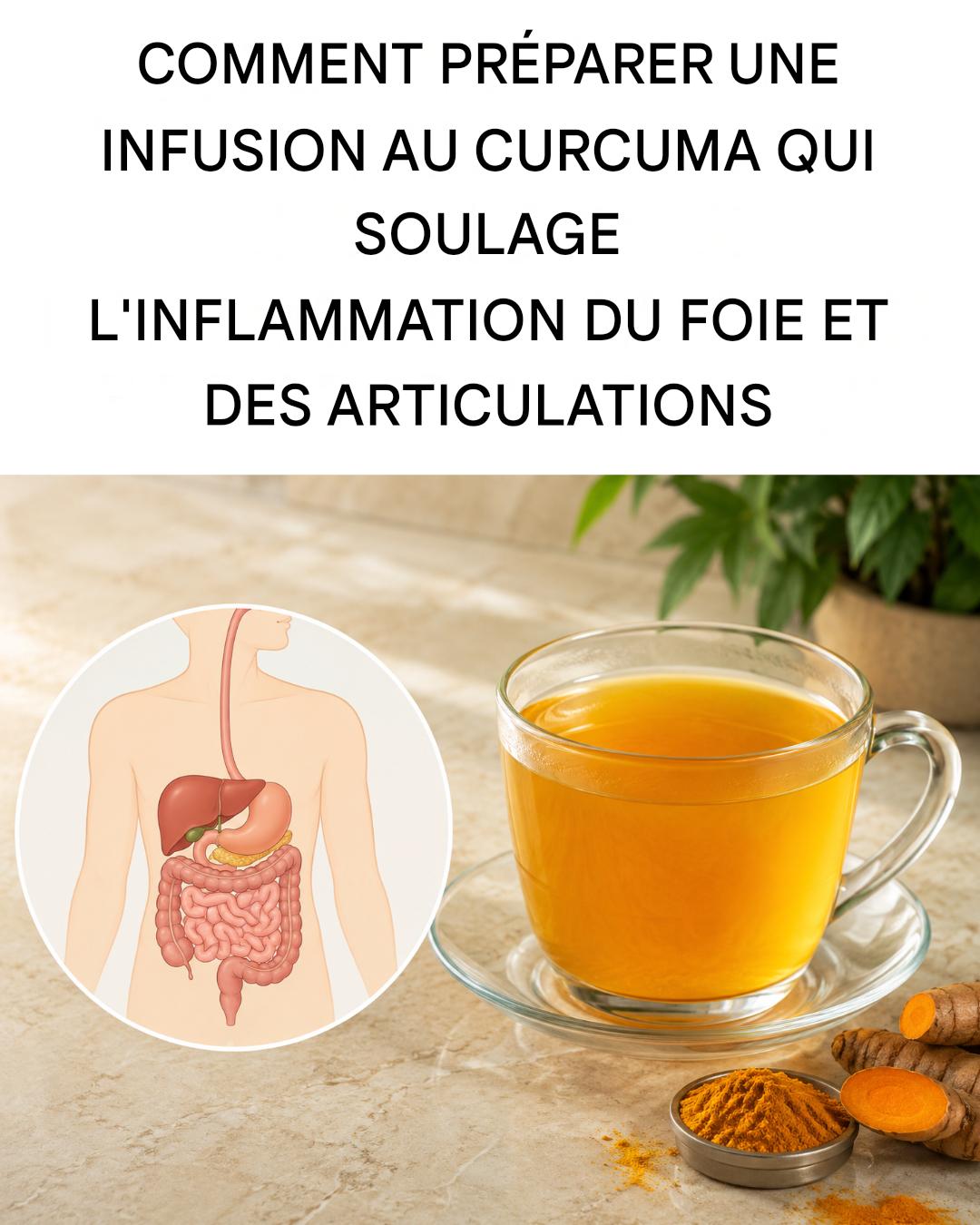 Comment préparer une infusion de curcuma pour soulager l’inflammation du foie et des articulations