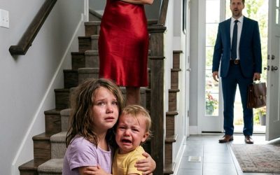 La petite fille murmurait : « Nous serons sages… » en serrant son petit frère dans ses bras – sans se douter que son père l’observait et qu’il avait fini par découvrir la vérité.