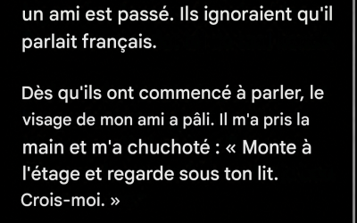 J’ai demandé à mon ami de venir, et sa capacité à parler français a révélé un drame familial choquant.
