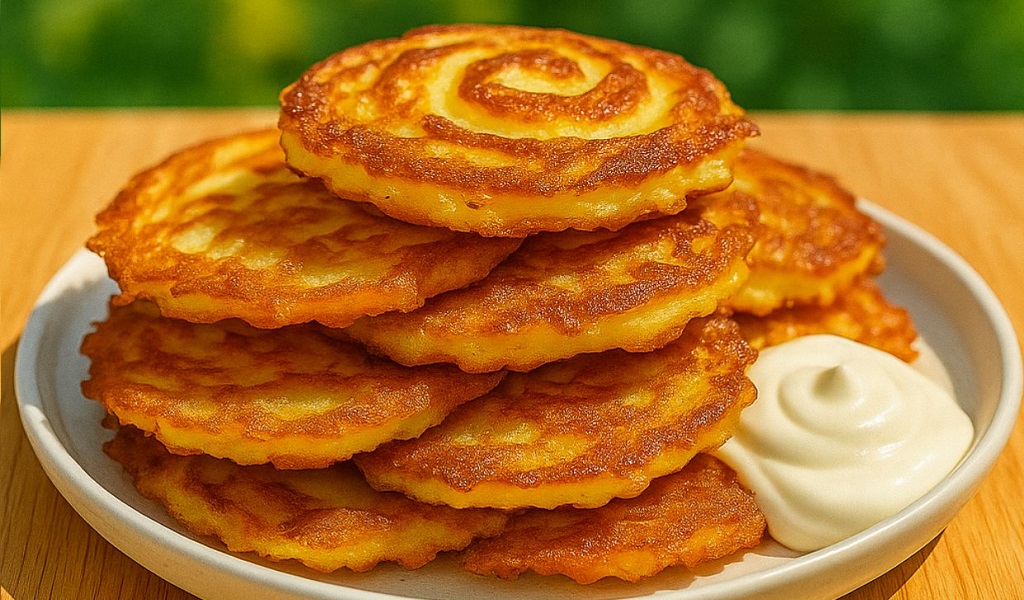 Recette de crêpes croustillantes aux pommes de terre et aux oignons
