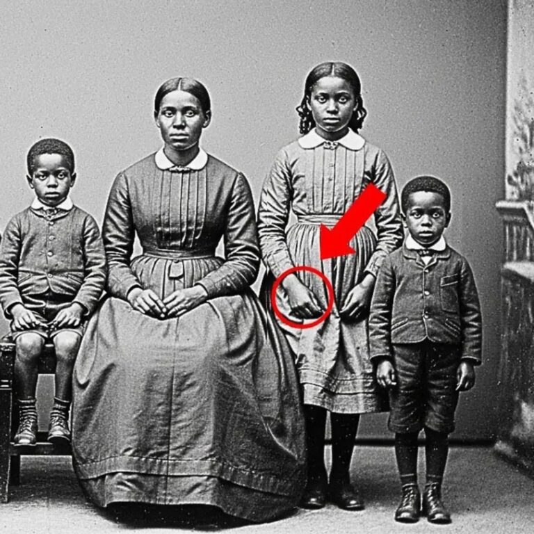 Il s’agissait d’une simple photo de famille datant de 1872, mais regardez de plus près la main de la sœur.