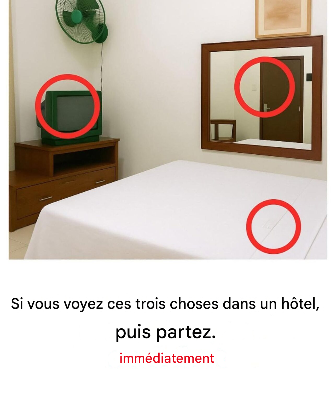 Changez d’hôtel si vous remarquez cela.