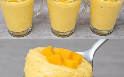 Dessert crémeux à la mangue