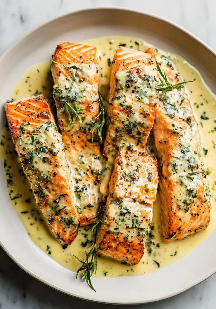 Saumon cremoso avec ajo, parmesano et tomates sèches, liste en 20 minutes.
