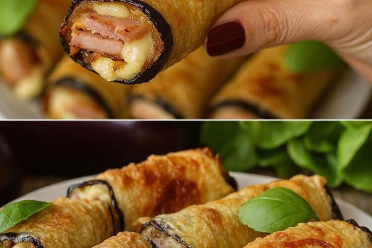 Rouleaux d’aubergine au jambon et au fromage : légers, nourrissants et pleins de saveurs
