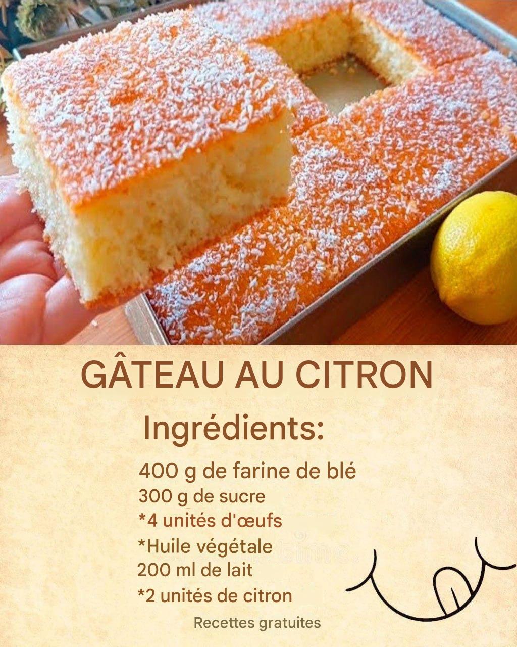 GÂTEAU AU CITRON ÉTAPE PAR ÉTAPE
