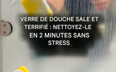 Comment nettoyer et polir une paroi de douche en verre avec un adoucissant textile La paroi de douche en verre est magnifique lorsqu’elle est propre.  Le problème, c’est que cet aspect brillant ne dure que très peu de temps.  Une seule douche suffit pour que des gouttes, des traces, du calcaire et des résidus de savon apparaissent immédiatement.  Parfois, on le nettoie soigneusement, on sèche tout, et après quelques heures, le verre paraît déjà opaque.  Heureusement, il existe une astuce simple et peu connue : utiliser une petite quantité d’ assouplissant pour créer un effet anti-gouttes sur la paroi de douche en verre.  Vous n’avez pas besoin d’en utiliser beaucoup.  Plus besoin de frotter pendant des heures.  Le secret est de préparer une solution légère, de l’appliquer sur la vitre préalablement nettoyée et de la laisser sécher.  Le résultat ? Une cabine de douche plus brillante et plus lumineuse, moins sujette aux traces.  Pourquoi l’assouplissant textile fonctionne-t-il sur les parois de douche en verre ? Pourquoi l’assouplissant textile est-il efficace sur les parois de douche en verre ? L’assouplissant textile ne se contente pas de rendre les tissus doux et parfumés.  Contient des substances qui peuvent laisser un film très fin sur la surface.  Ce film permet à l’eau de mieux glisser sur le verre, au lieu de former de nombreuses gouttelettes.  Lorsque les gouttes restent immobiles, elles s’évaporent et laissent des résidus de calcaire.  Lorsqu’elles se détachent plus facilement, les vitres ont tendance à se salir moins vite.  Cet effet est souvent appelé effet hydrofuge ou hydrophobe.  En clair : le verre devient moins « adapté à l’eau ».  Première règle : ne pas l’utiliser sur du verre très sale Cette méthode ne remplace pas un nettoyage en profondeur.  Si votre cabine de douche est pleine de vieux calcaire, de savon séché ou de taches blanches très visibles, vous devez d’abord la nettoyer en profondeur.  L’assouplissant textile est principalement utilisé comme traitement final, pour faire briller le tissu et ralentir l’apparition de nouvelles traces.  L’ordre correct est donc :  nettoyer la vitre ; éliminer le calcaire et la saleté ; puits sec; appliquer la solution assouplissante pour le tissu ; Laissez sécher. Son utilisation directe sur du verre très sale peut créer un film collant et désagréable.  Matériaux requis Pour réaliser ce tour, vous aurez besoin de quelques ingrédients :  1 litre d’eau déminéralisée 2 cuillères à café d’assouplissant un demi-verre d’alcool 1 flacon pulvérisateur propre 1 chiffon doux et sec 1 chiffon en microfibre portez des gants si vous avez la peau sensible L’eau déminéralisée est idéale car elle ne contient pas de calcaire.  Vous pouvez également utiliser celle récupérée du sèche-linge, après l’avoir nettoyée et filtrée.  Comment préparer un spray de polissage Prenez un flacon pulvérisateur propre.  Versez 1 litre d’eau déminéralisée.  Ajoutez 2 cuillères à café d’adoucissant.  Ajoutez un demi-verre d’alcool.  Fermez le flacon pulvérisateur et agitez doucement.  La solution est prête.  N’augmentez pas trop la quantité d’assouplissant : plus de produit ne signifie pas des vitres plus propres.  En fait, une trop grande quantité d’assouplissant peut laisser des marques, une patine et des traces.