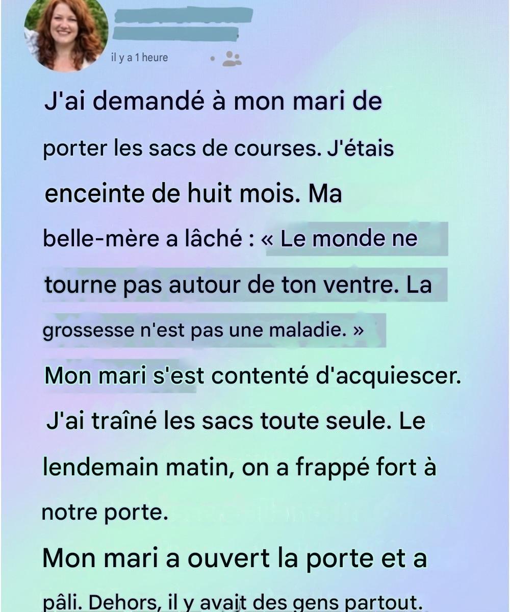 Une conversation inattendue au sein de ma famille a changé la perception de chacun concernant ma grossesse.
