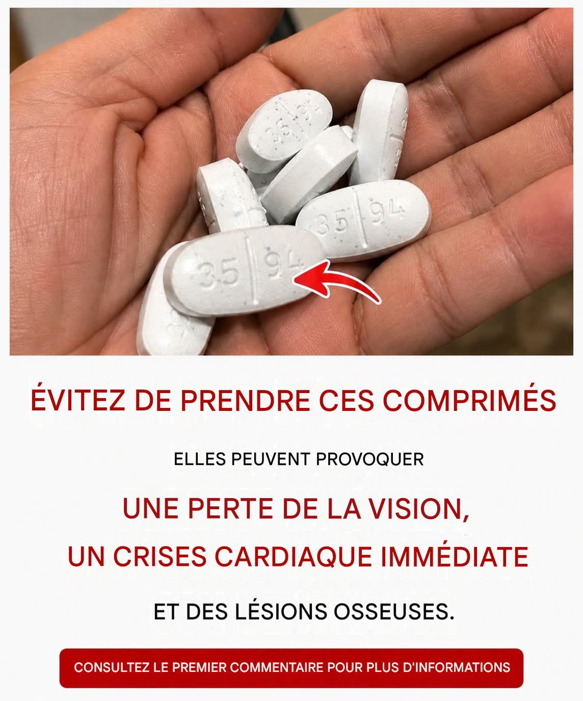 Attention ! Ces comprimés peuvent provoquer des caillots sanguins, des thromboses et des crises cardiaques.
