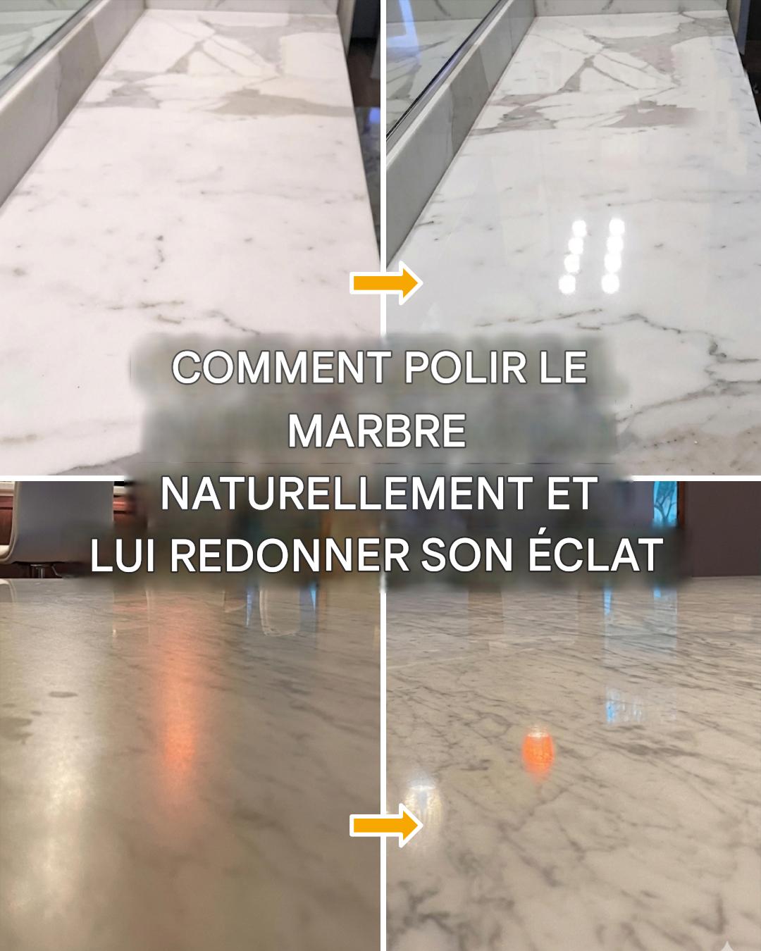Marbre ultra propre et brillant composé d’ingrédients naturels simples