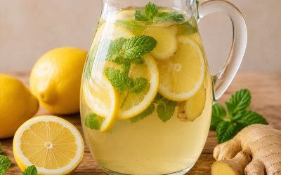 Eau, gingembre, menthe et citron : la boisson rafraîchissante qui soigne et aide à perdre du poids.
