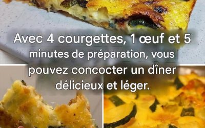 Un dîner ultra-léger avec 6 courgettes, 2 œufs et juste un peu de farine