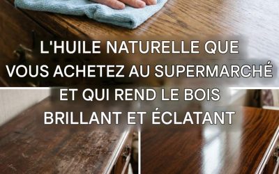 L’huile spéciale qui polit les meubles en bois et leur redonne un aspect neuf.