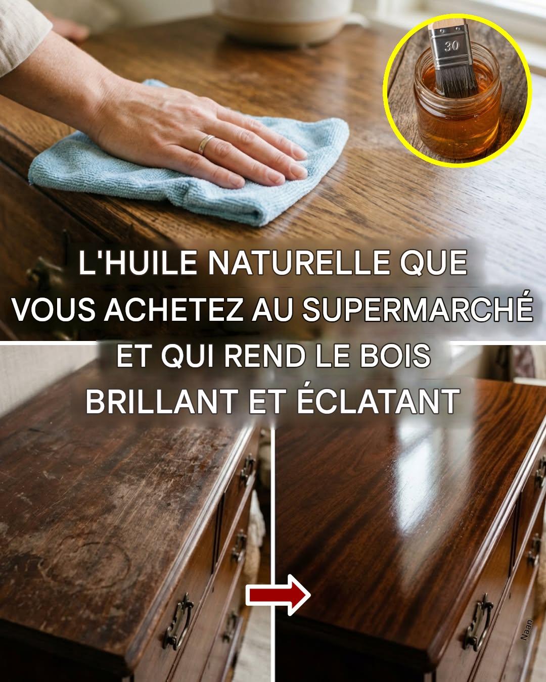 L’huile spéciale qui polit les meubles en bois et leur redonne un aspect neuf.