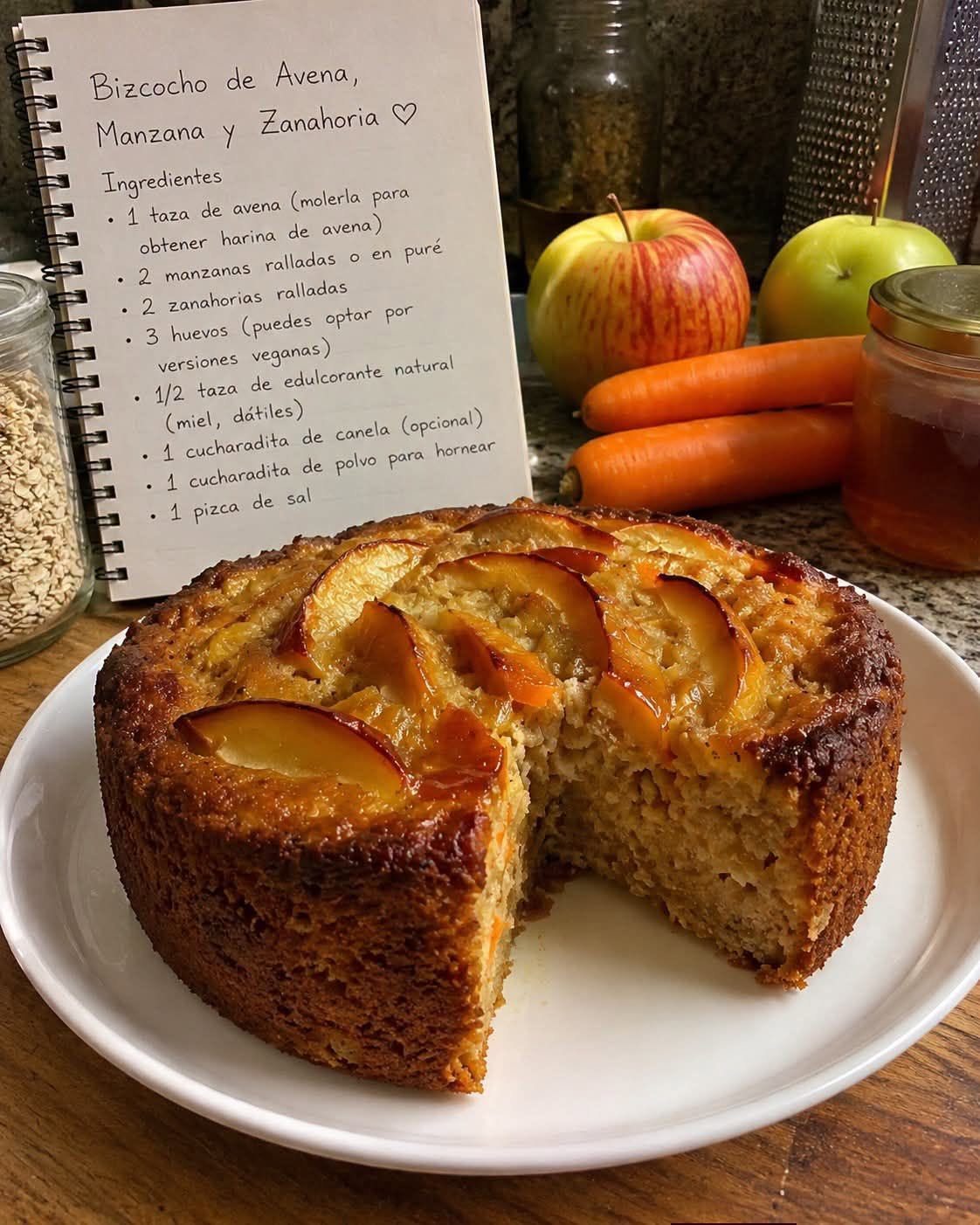 Gâteau à l’avoine, aux pommes et aux carottes