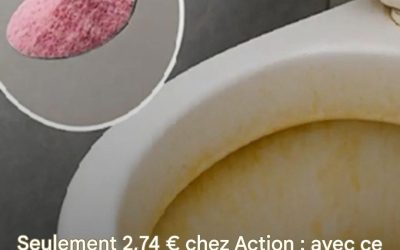 Seulement 2,74 € chez Action : avec ce produit, votre cuvette de toilettes retrouvera toute sa blancheur en un rien de temps.