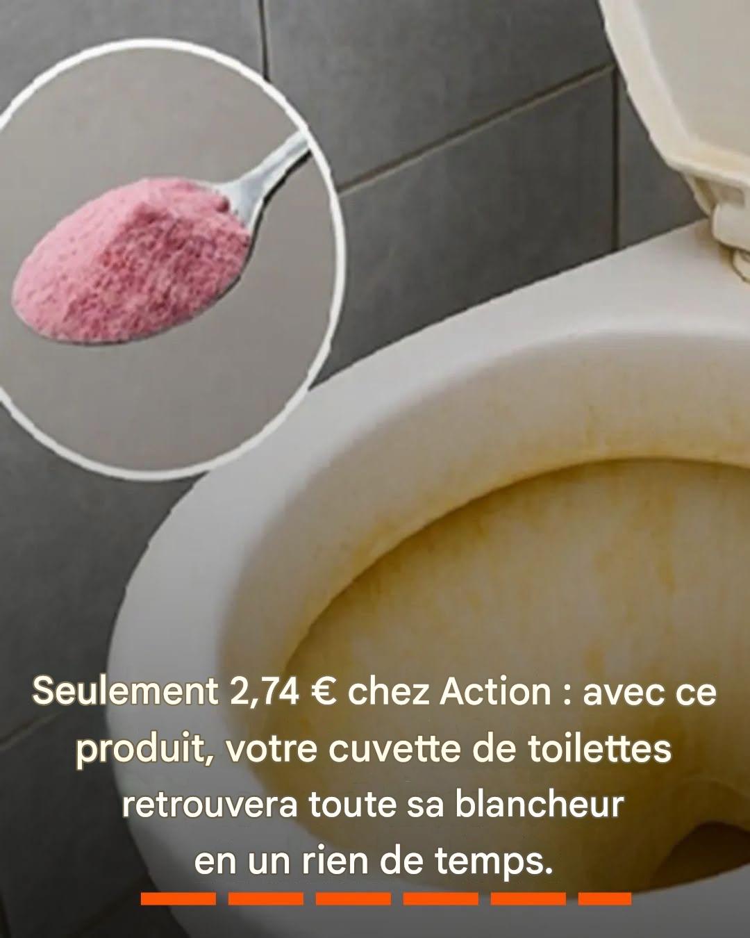 Seulement 2,74 € chez Action : avec ce produit, votre cuvette de toilettes retrouvera toute sa blancheur en un rien de temps.