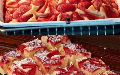 C’est si simple : un gâteau au yaourt léger et moelleux aux fraises, qui se cuit au four en seulement 5 minutes.
