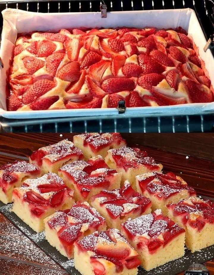 C’est si simple : un gâteau au yaourt léger et moelleux aux fraises, qui se cuit au four en seulement 5 minutes.