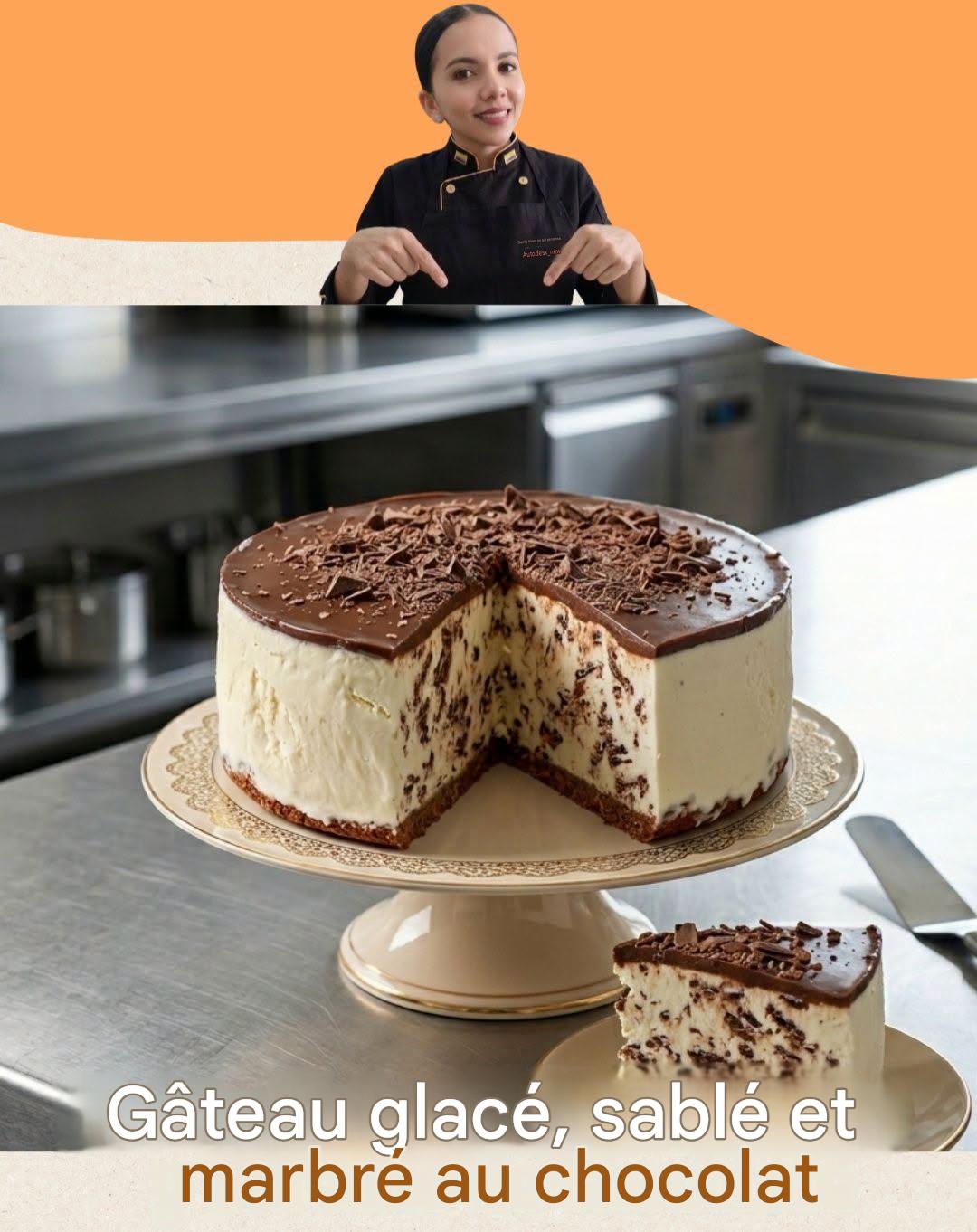 🎂 Gâteau glacé marbré vanille et chocolat