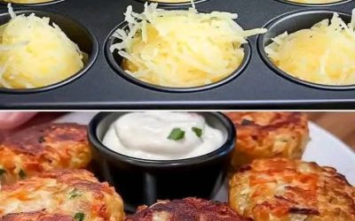 Muffins au fromage et à la purée de pommes de terre avec œufs