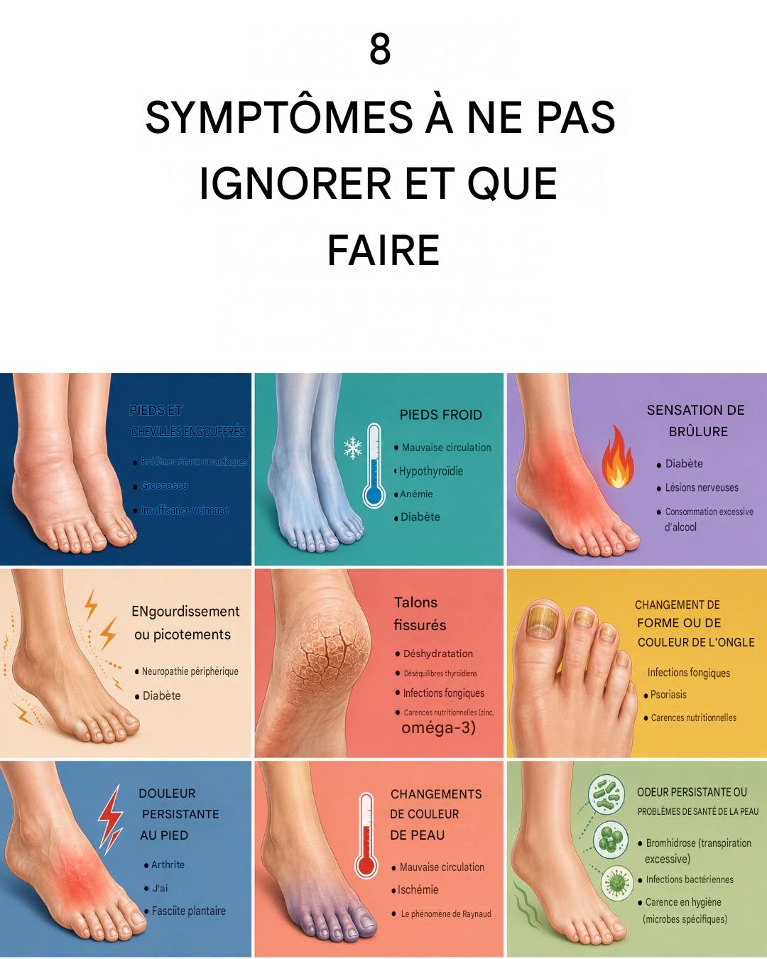 8 signes que vos pieds ne doivent pas ignorer, et que faire pour y remédier