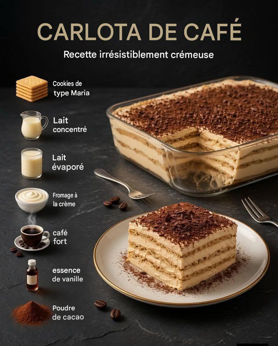 ☕🍰✨ Charlotte crémeuse au café 😍 Sans cuisson · Super facile · Irrésistible