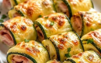 Rouleaux de courgettes farcis à la dinde et au fromage