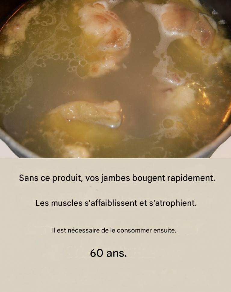 Sans ce complément alimentaire, vos jambes s’affineront rapidement et vos muscles s’atrophieront. Après 60 ans, veillez à le réintégrer à votre alimentation.