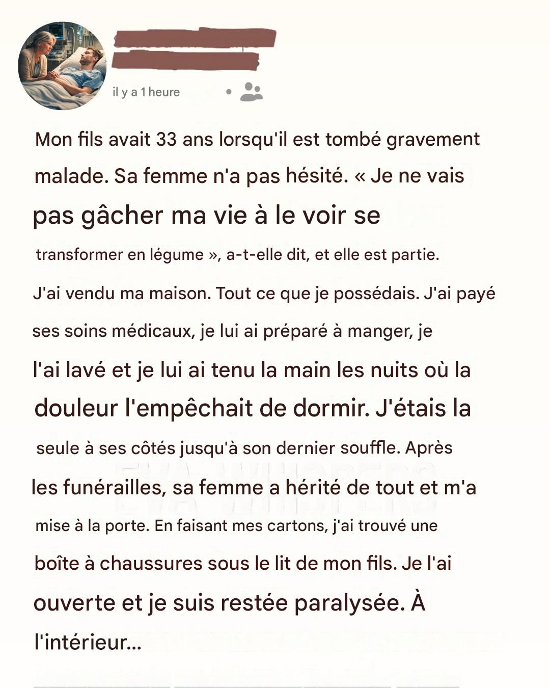 Ma belle-fille est décédée alors que mon fils était mourant, mais elle a laissé derrière elle une vérité à laquelle elle ne s’attendait pas.