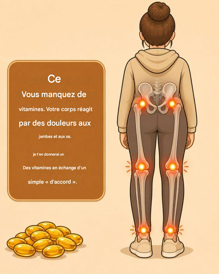 Une vitamine essentielle qui soulage les douleurs aux jambes et aux os.
