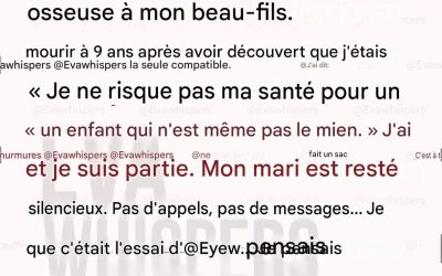 J’ai refusé de sauver la vie de mon beau-fils… Deux semaines plus tard, je suis rentrée chez moi… et j’ai réalisé que j’avais commis une grave erreur.