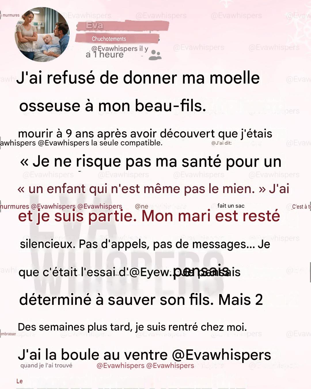 J’ai refusé de sauver la vie de mon beau-fils… Deux semaines plus tard, je suis rentrée chez moi… et j’ai réalisé que j’avais commis une grave erreur.
