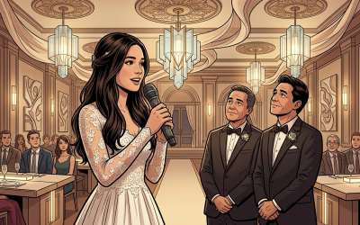 J’ai élevé ma petite sœur après que nos parents nous ont abandonnées, et à son mariage, son beau-père m’a regardée de haut en bas avec un sourire moqueur et a dit : « Alors, c’est vous la parente pauvre qui a élevé la mariée ? »