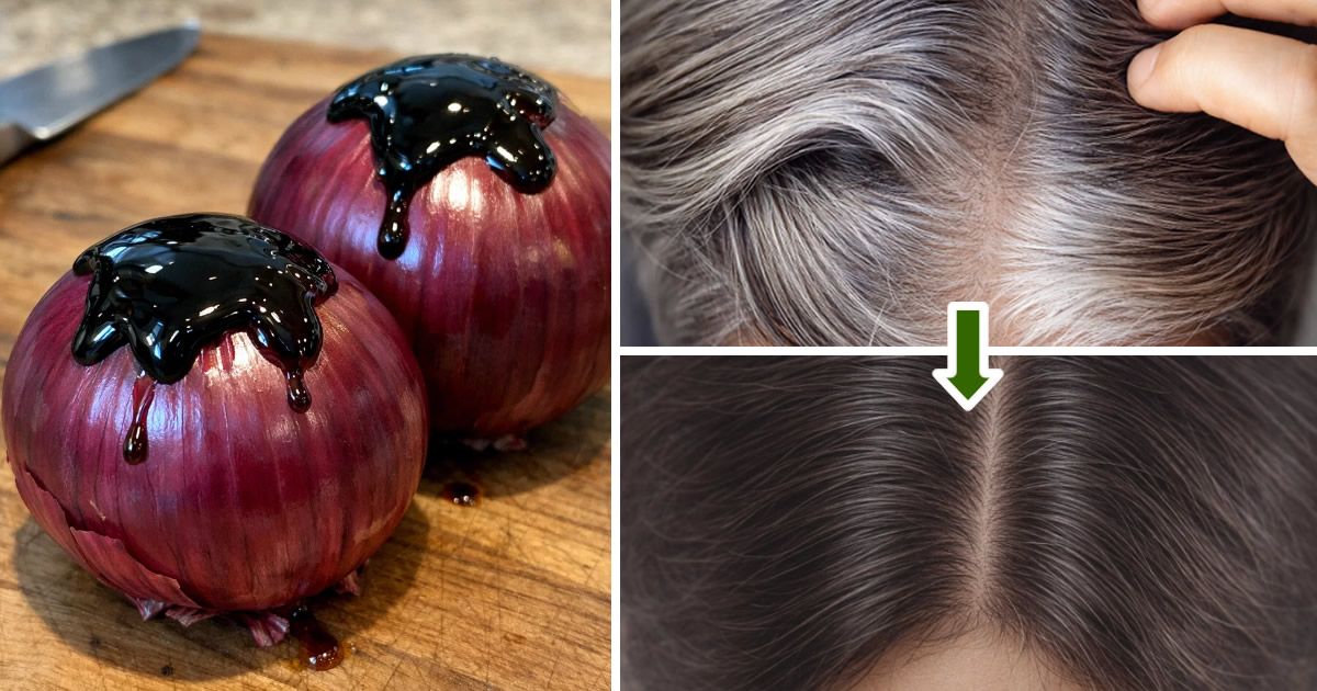 Un soin naturel à base de pelures d’oignon pour des cheveux plus forts et moins gris.