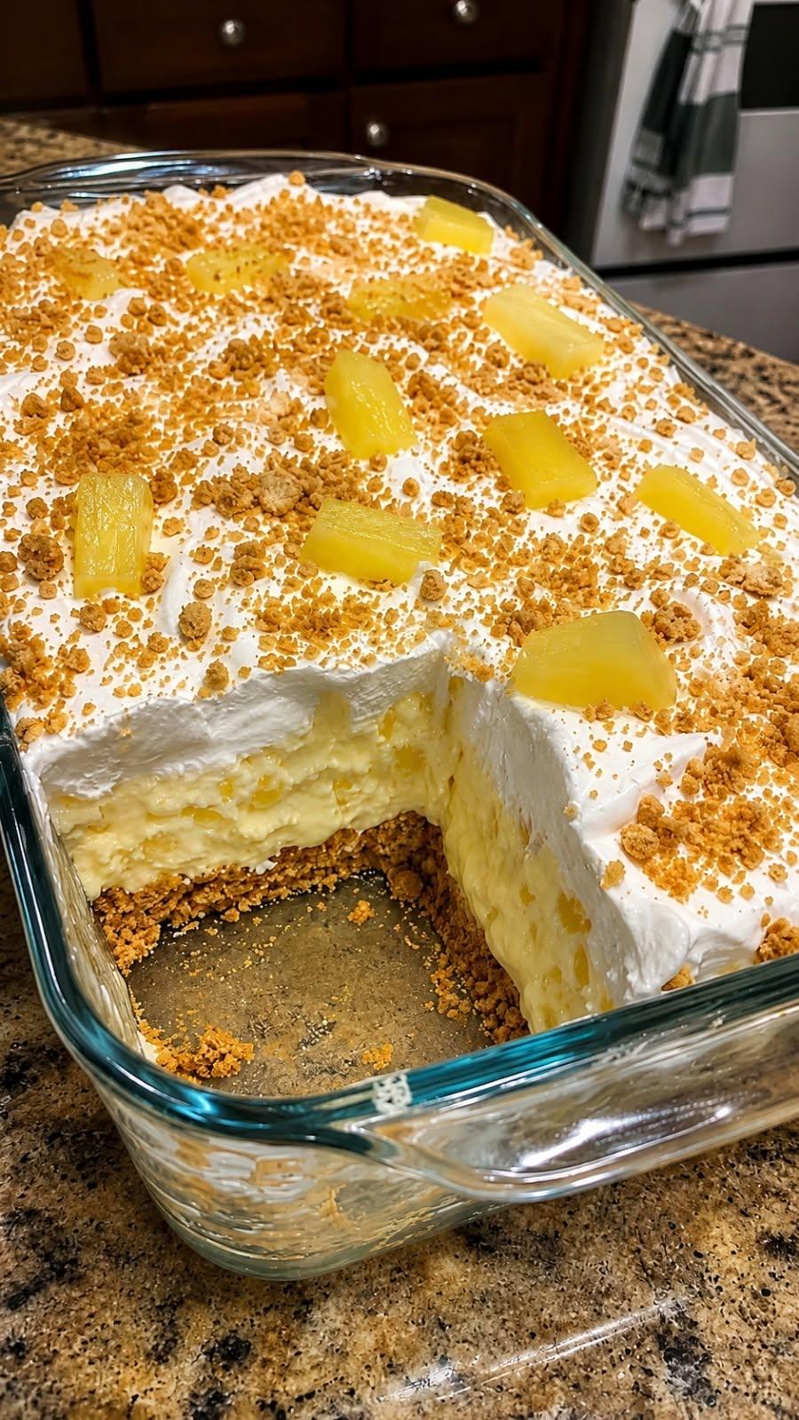 Dessert à la crème d’ananas sans cuisson