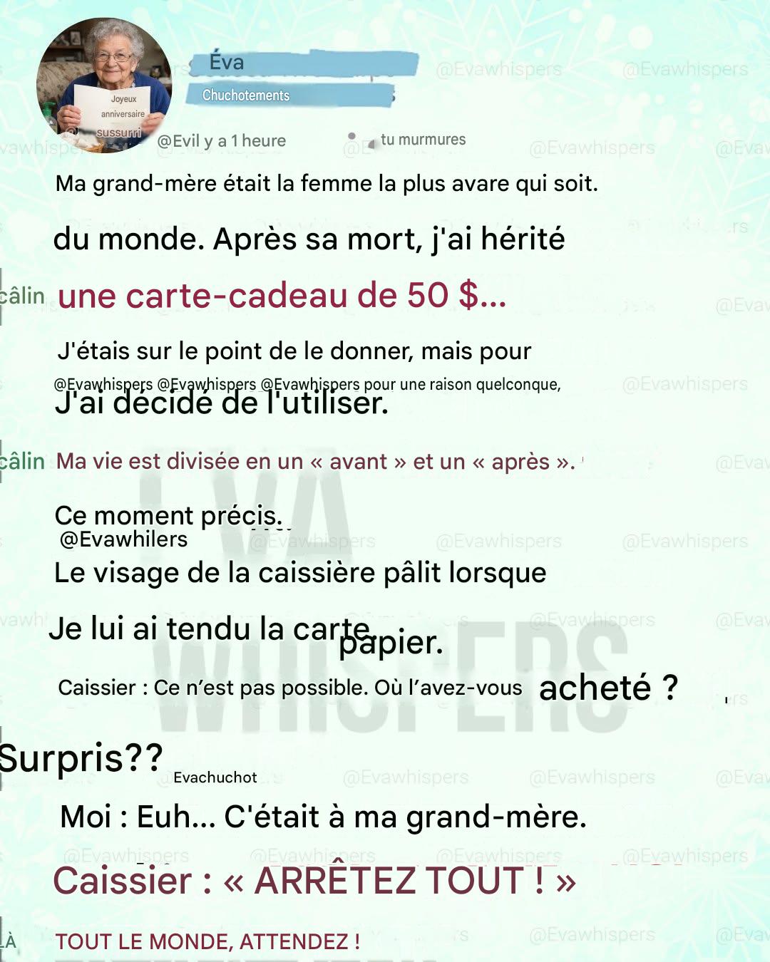 Je pensais que ma grand-mère était la femme la plus avare du monde, jusqu’à ce qu’une carte-cadeau de 50 dollars me révèle la vérité.