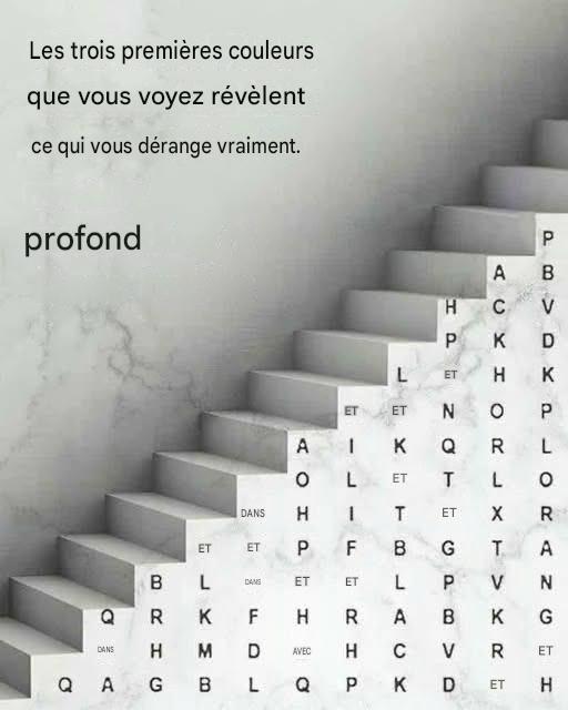 Les trois premières couleurs que vous voyez révèlent ce qui vous trouble vraiment au fond de vous.