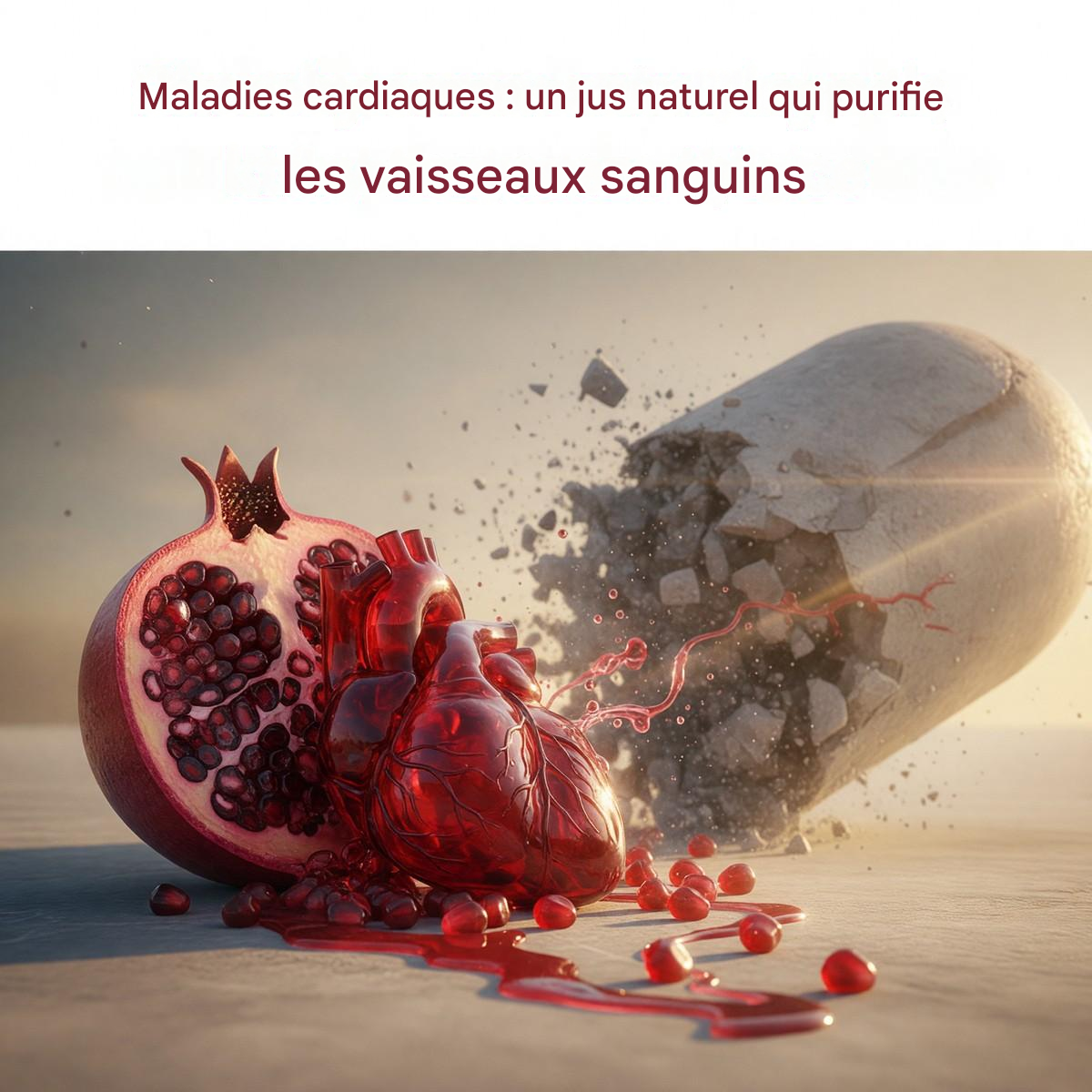 Le jus de grenade aide à lutter contre les maladies cardiovasculaires : un remède naturel qui fait peur aux géants pharmaceutiques.