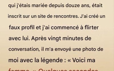 J’ai essayé de surprendre mon mari en flagrant délit d’infidélité… Ce que j’ai découvert m’a complètement anéantie.
