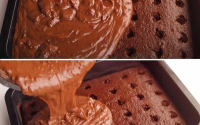Gâteau perforé parfumé au café : génoise moelleuse fourrée d’une riche crème au chocolat