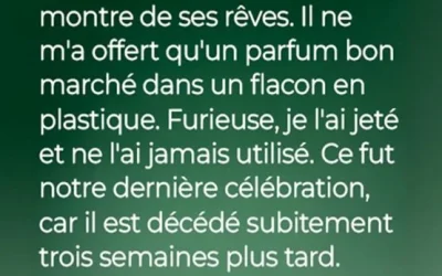 Un Parfum Offert par Mon Mari : Le Vrai Sens de ce Cadeau que j’Avais Jugé Trop Simple