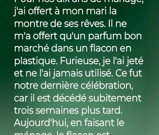 Un Parfum Offert par Mon Mari : Le Vrai Sens de ce Cadeau que j’Avais Jugé Trop Simple