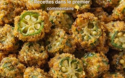 Okra frit dans la farine de maïs
